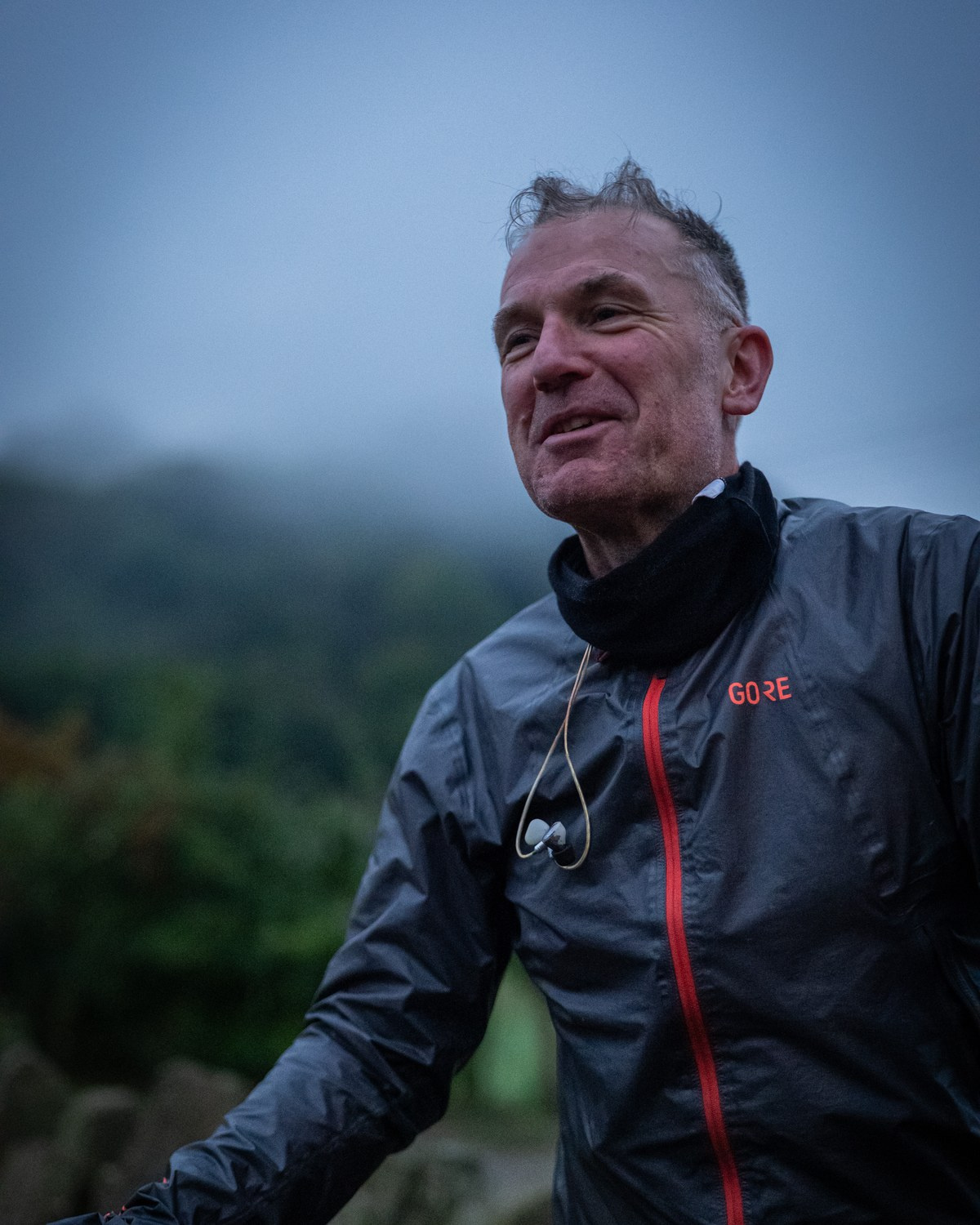 Paddy Cope at the finish of Mountains of the Merfynion